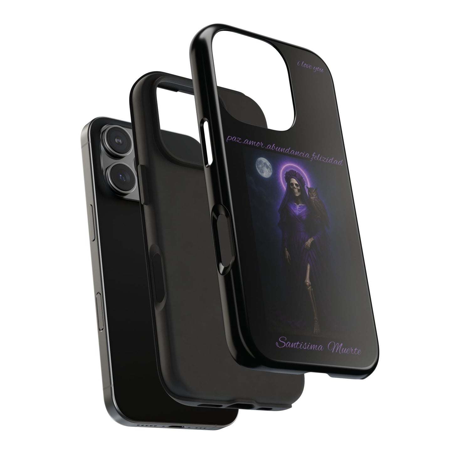 Gothic Phone Case with Spiritual Theme, Tough Phone Case, Unique Mobile Protector, Day of the Dead Gift, Artistic Phone Cover