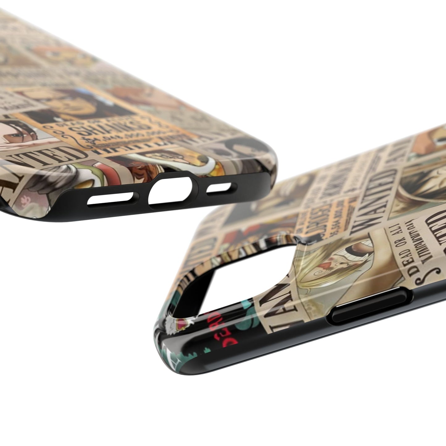 Anime-Inspired Tough Phone Case - Wanted Poster Design for One Piece Fans