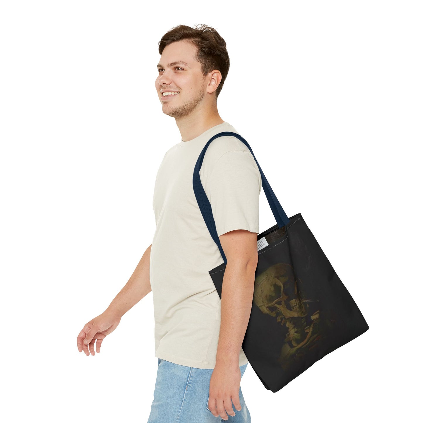 Gothic Skull Tote Bag - Dark Aesthetic Style for Halloween and Everyday Use