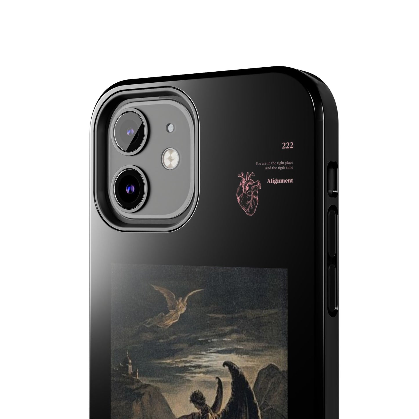 Artistic Tough Phone Case - Vintage Angel Design for Protection and Style