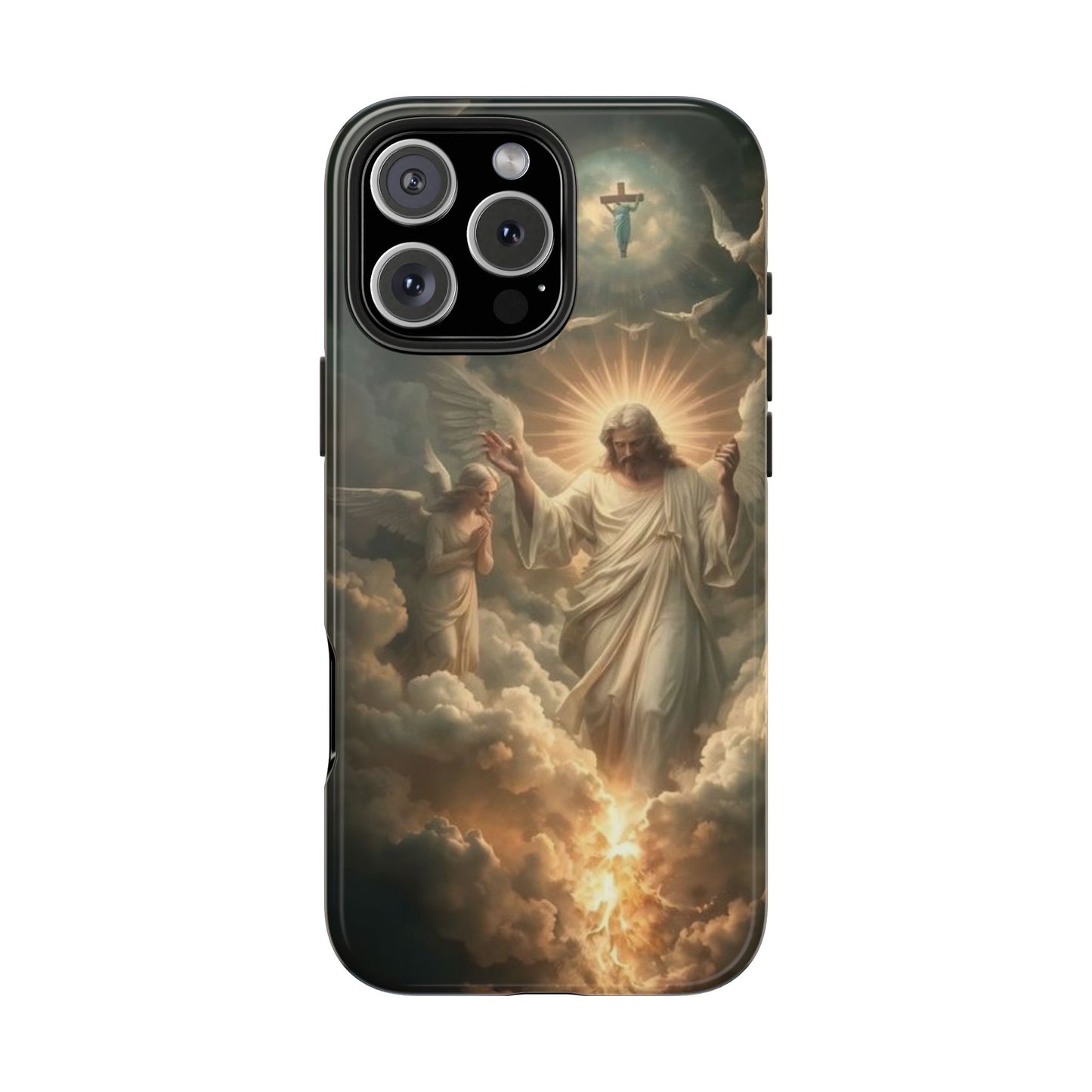 Heavenly Guardian Tough Phone Case - Faith-Inspired Design